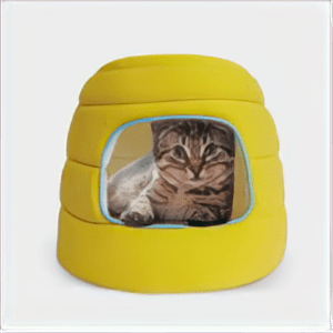 AllForPawsNestCaveHouseCatBed-Yellow2-1